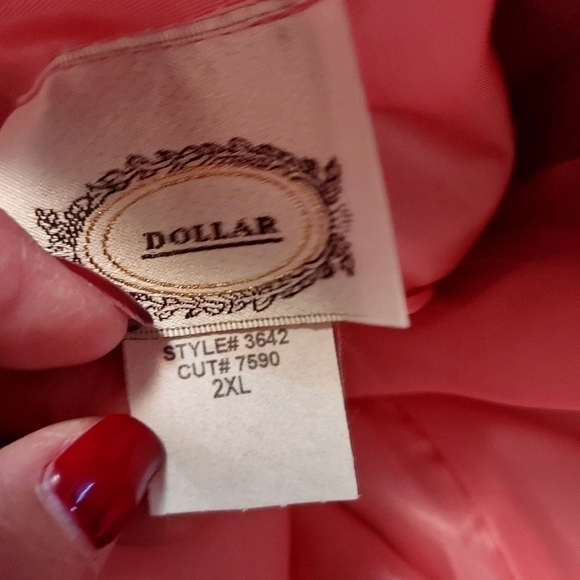 Strapless rose color XXL dress with scarf - Picture 7 of 12